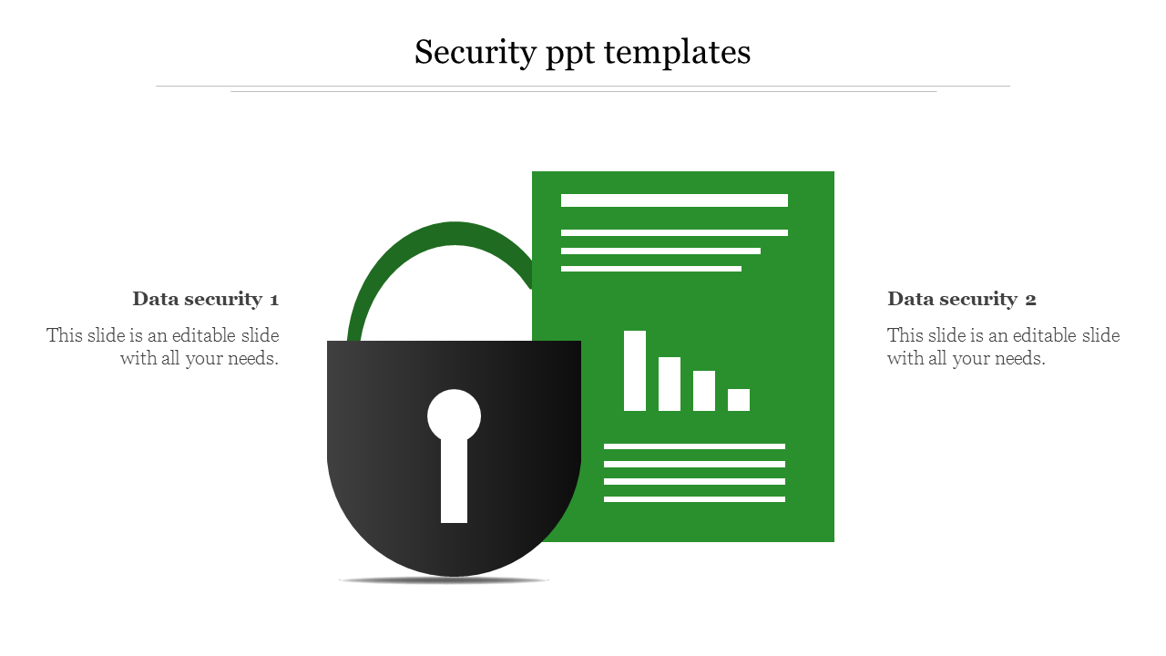 security ppt templates-green